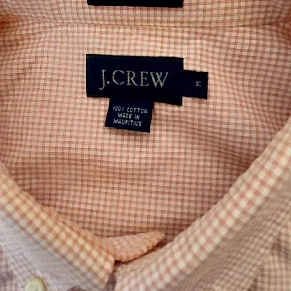 J Crew Mens Red Check Shirt 80